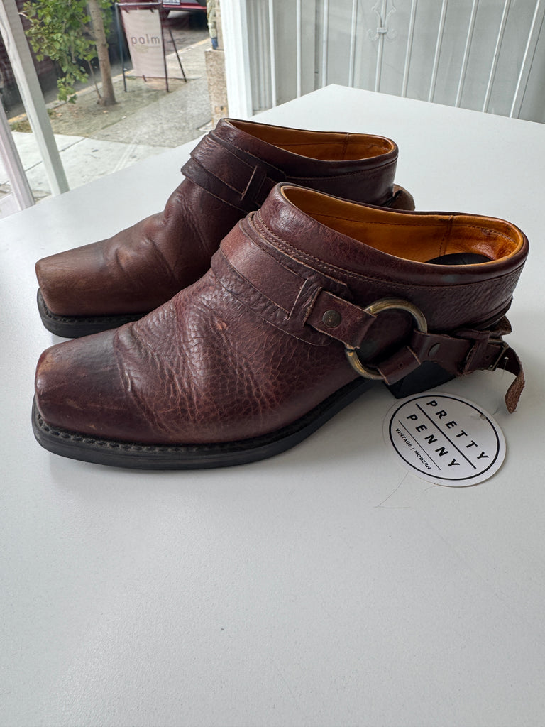 vintage FRYE mule leather shoe