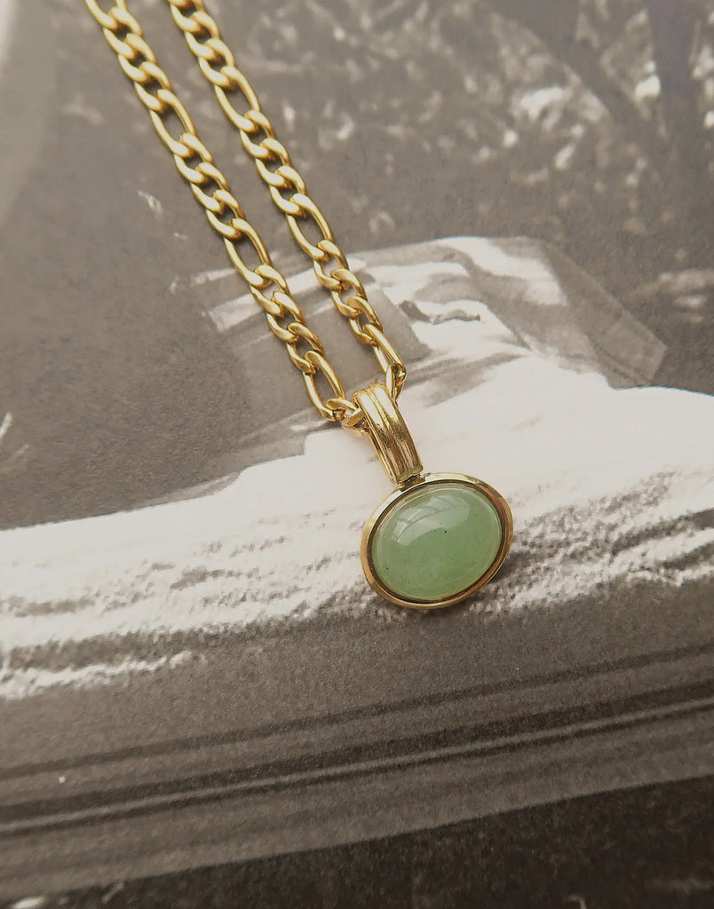 Green gemstone necklace