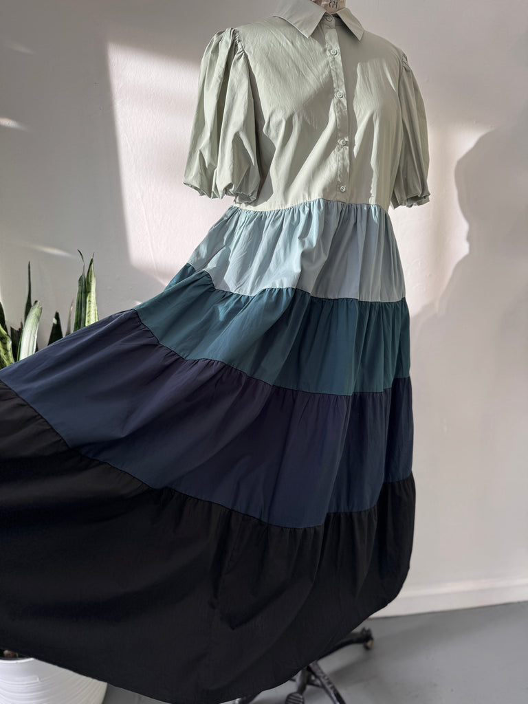 Ombré tiered dress