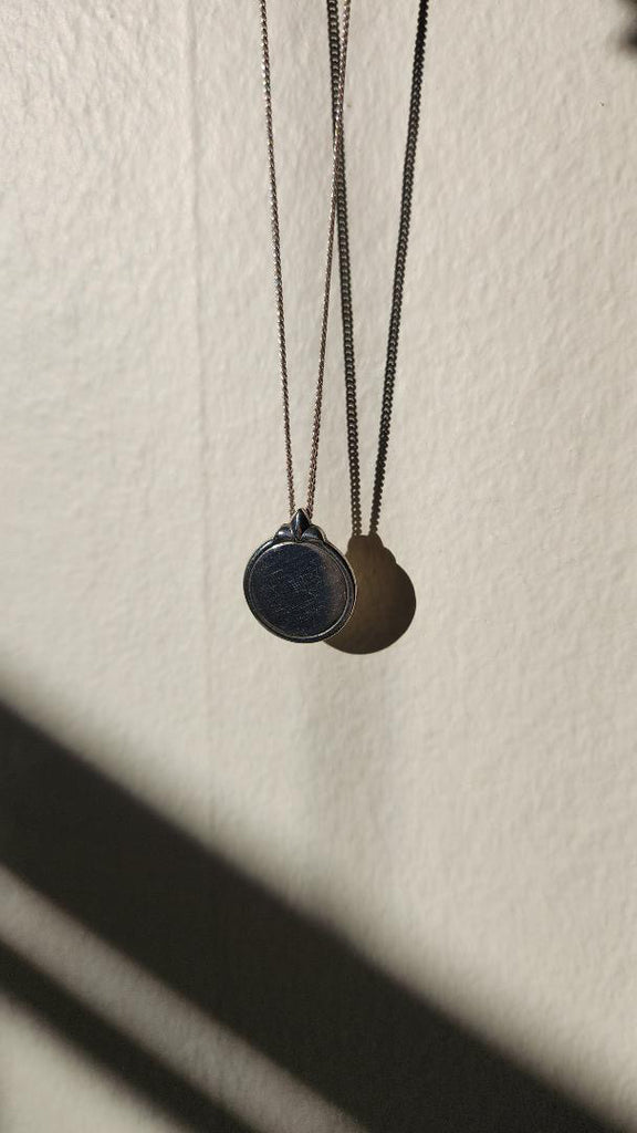 Vintage circular sterling medallion necklace