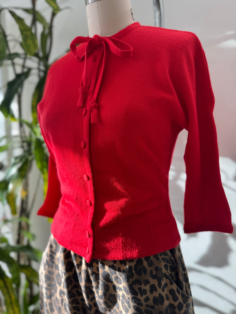 1950’s Judy bond cherry red top