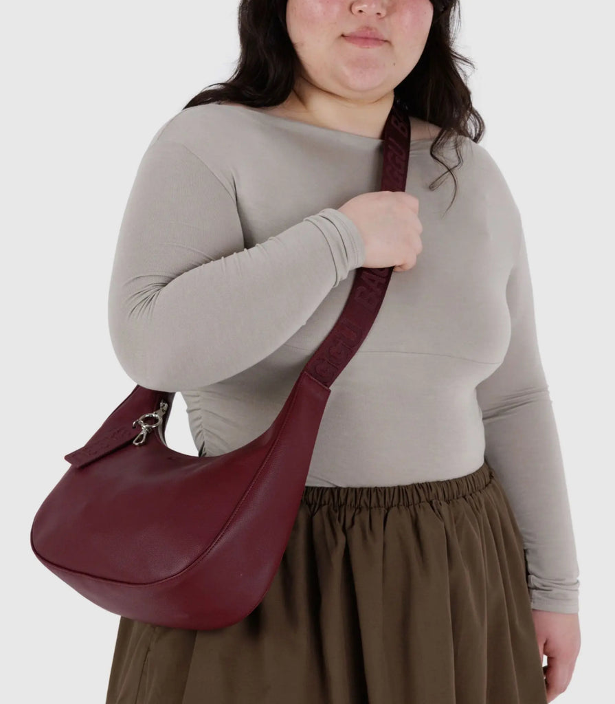 Baggu recycled leather bag| mahogany