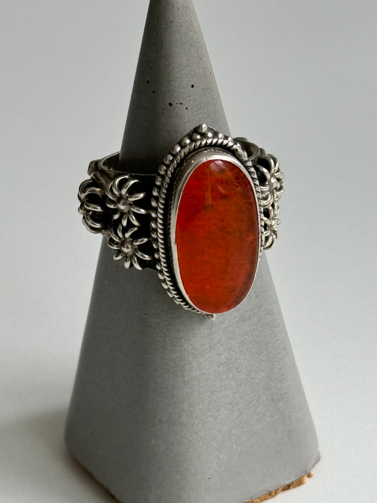 Cobochan Carnelian ring size 8.5