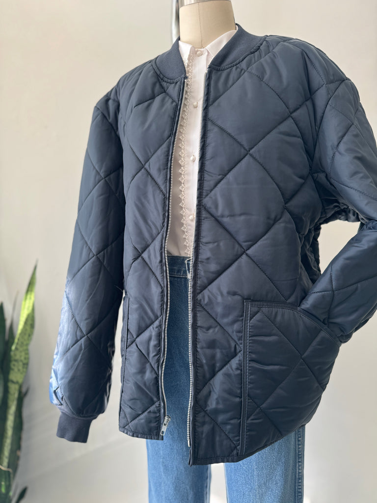 Navy Blue Quilted jacket