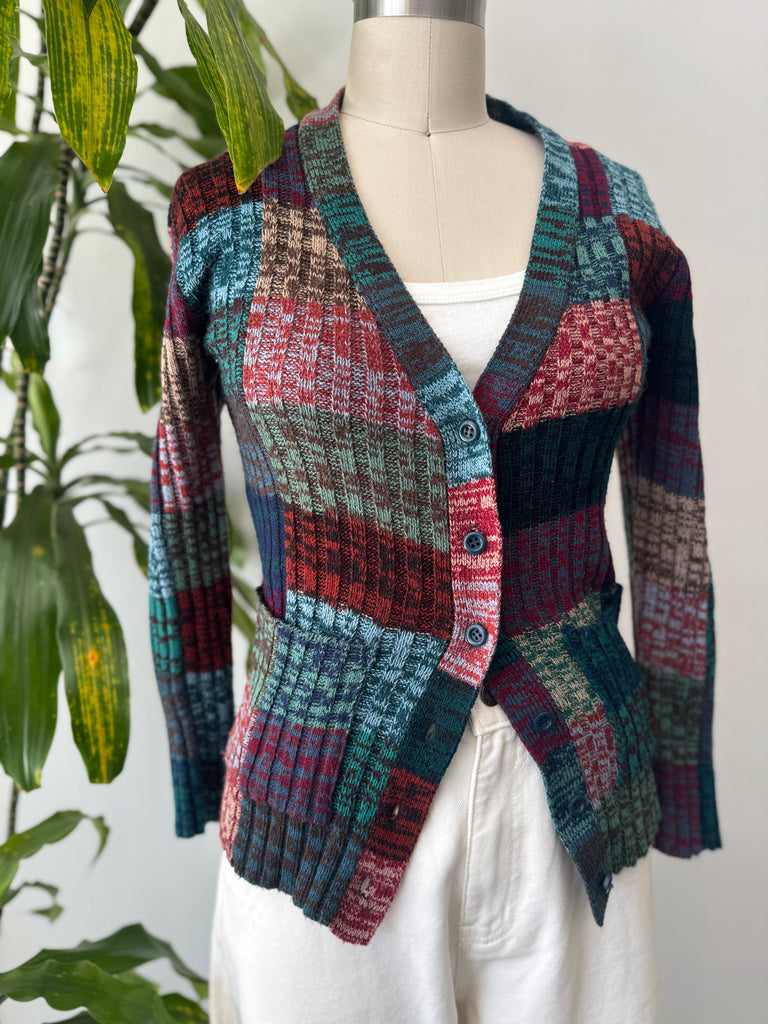 1970’s space dye cardigan sweater