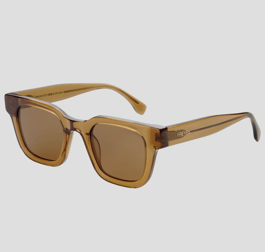 FREYRS| acetate rectangular sunglasses | brown