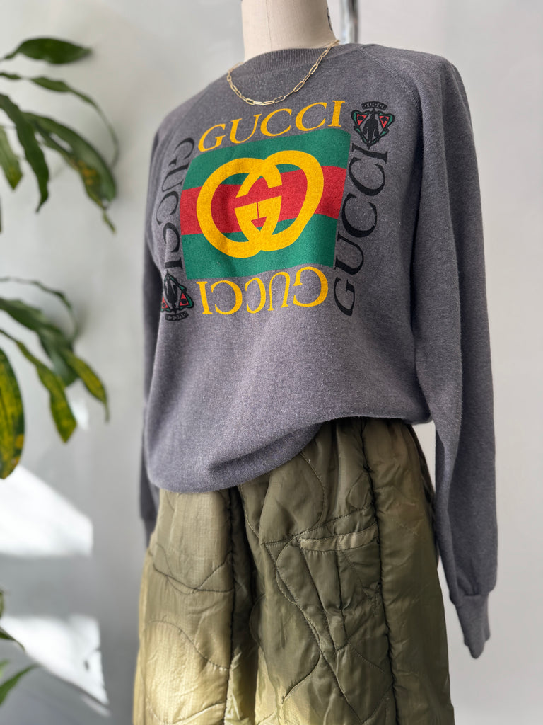 Faux Gucci vintage raglan sweatshirt