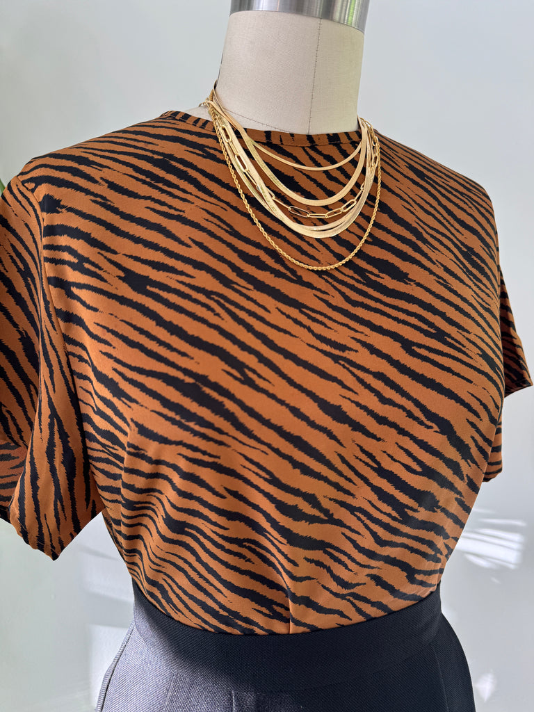 Animal print vintage top