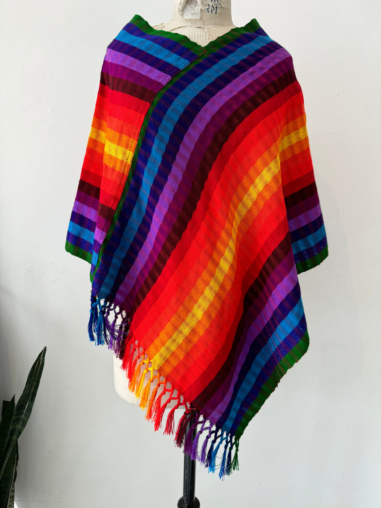 Vibrant rainbow outerwear