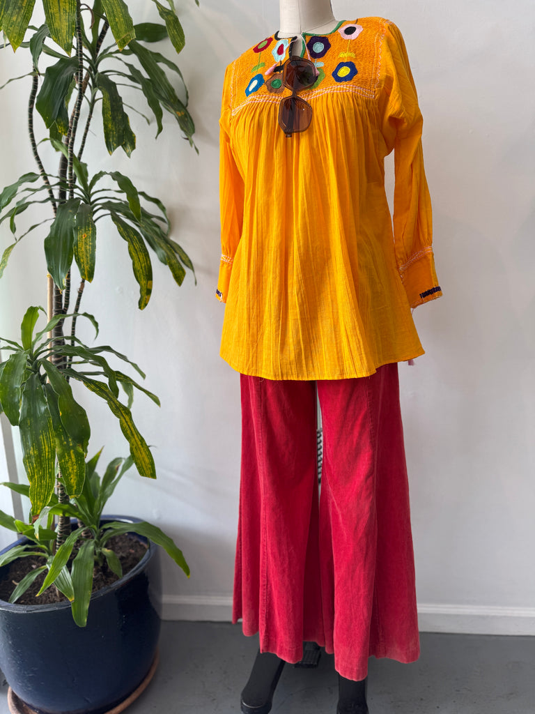 Vintage cotton embroidered top