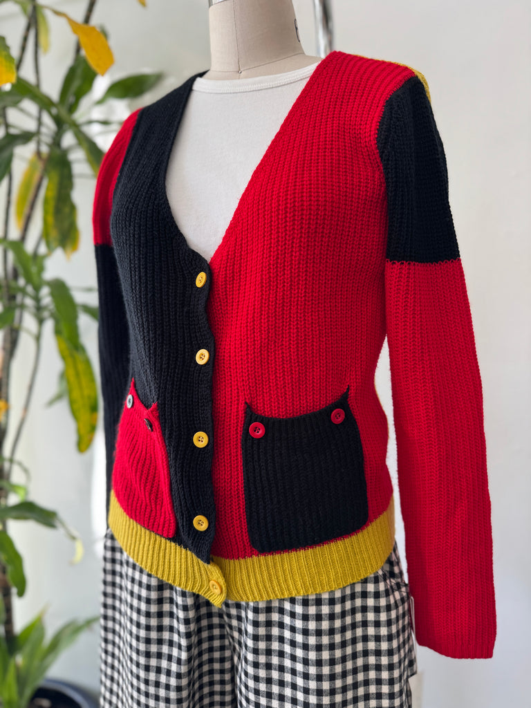 Knit cardigan sweater