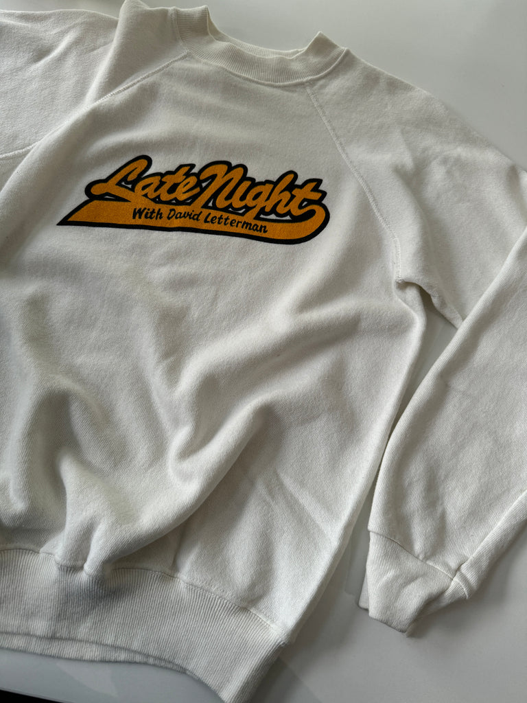 Vintage late night with David letterman raglan sweatshirt