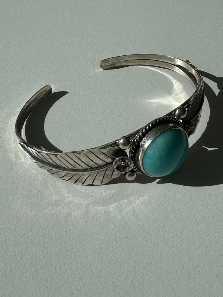 Amazonite + Silver cuff