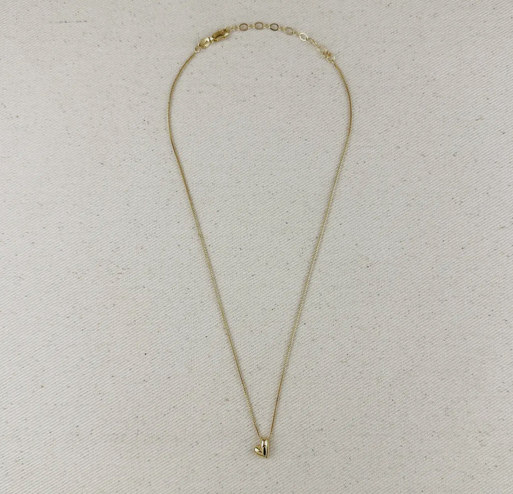 18 kt gold filled heart chain