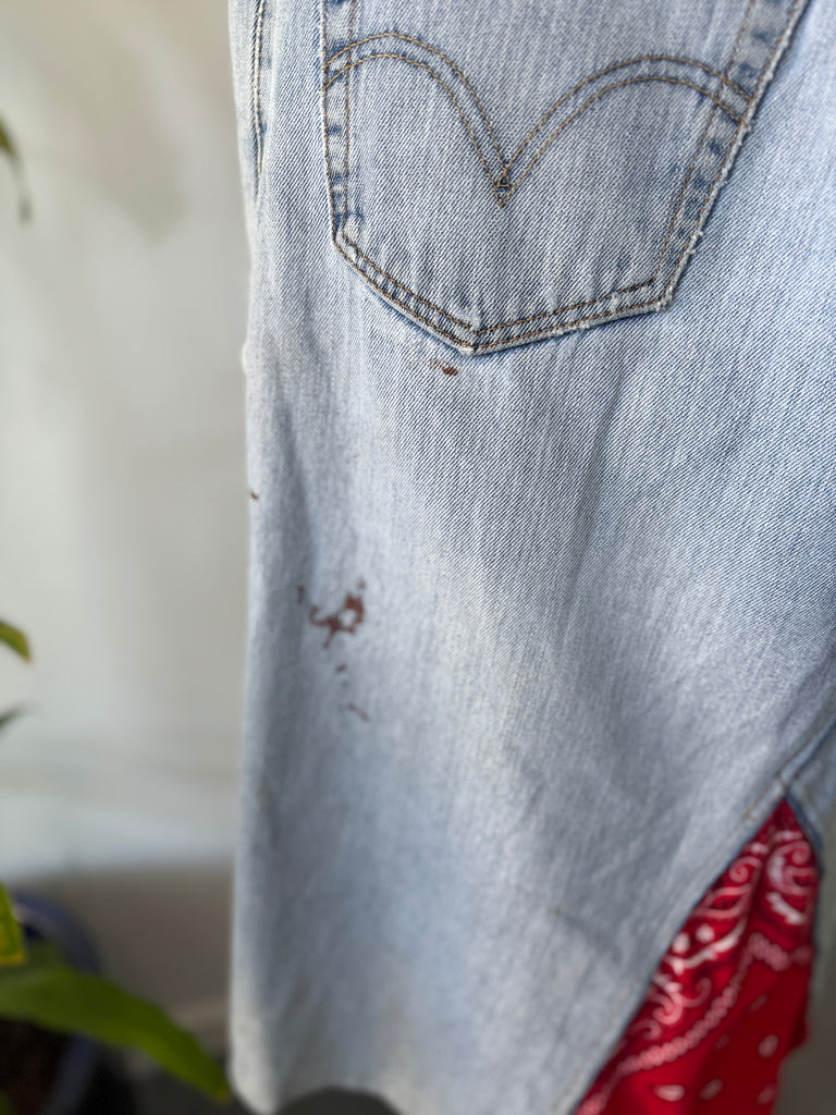 Perfectly crafted handmade denim skirt waist “34”