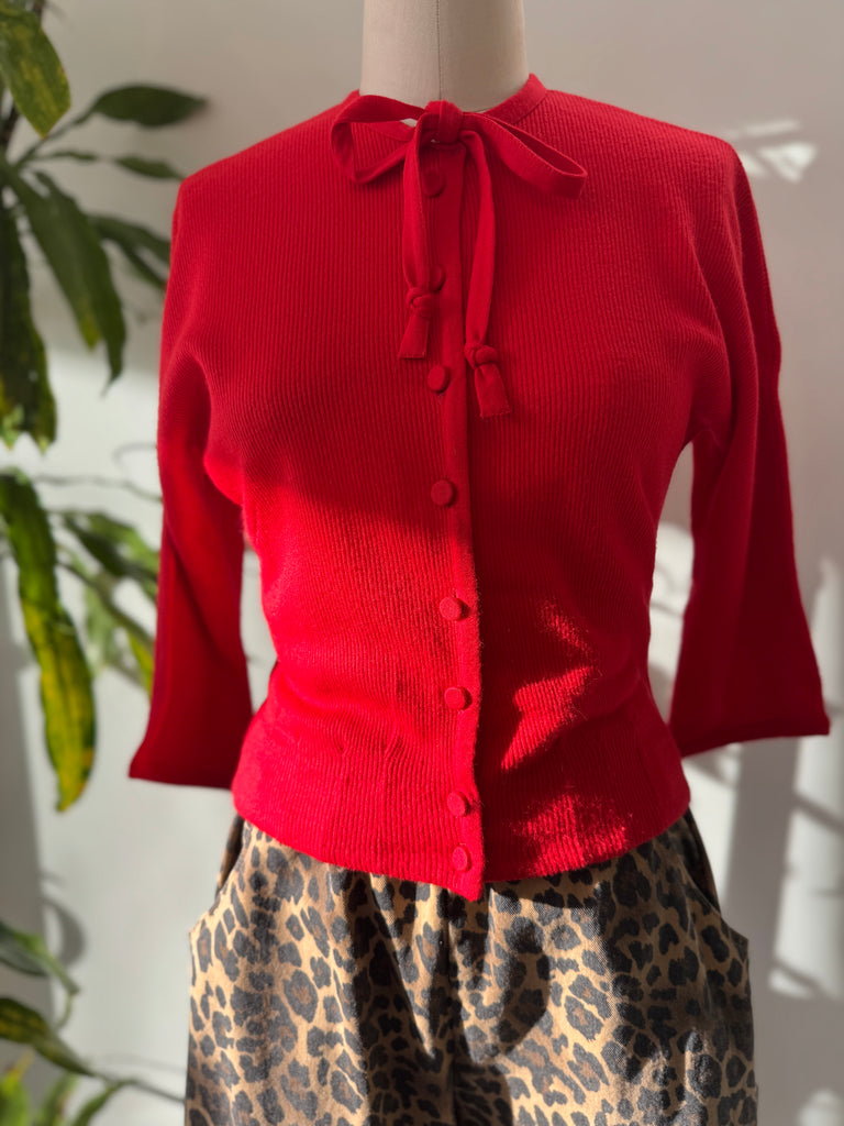 1950’s Judy bond cherry red top