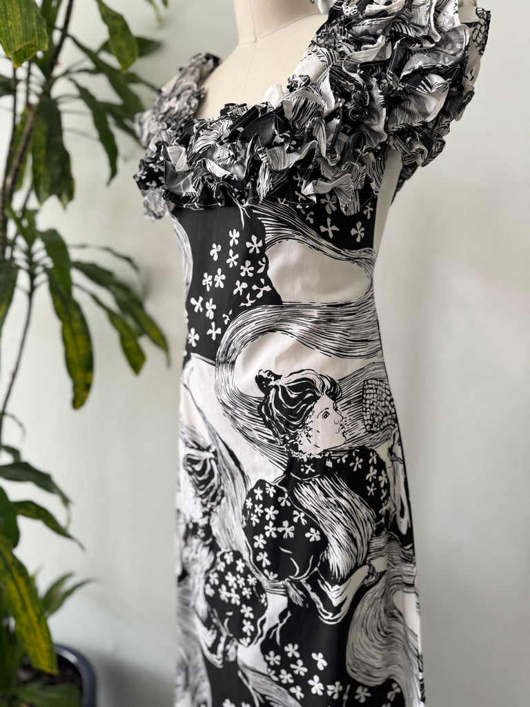 Vintage Allen Akena handmade dress