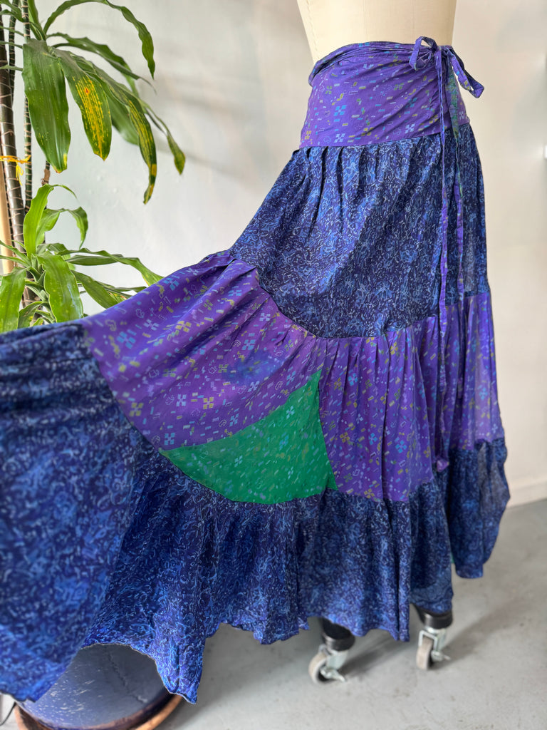 Silk wrap skirt