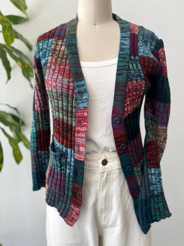 1970’s space dye cardigan sweater