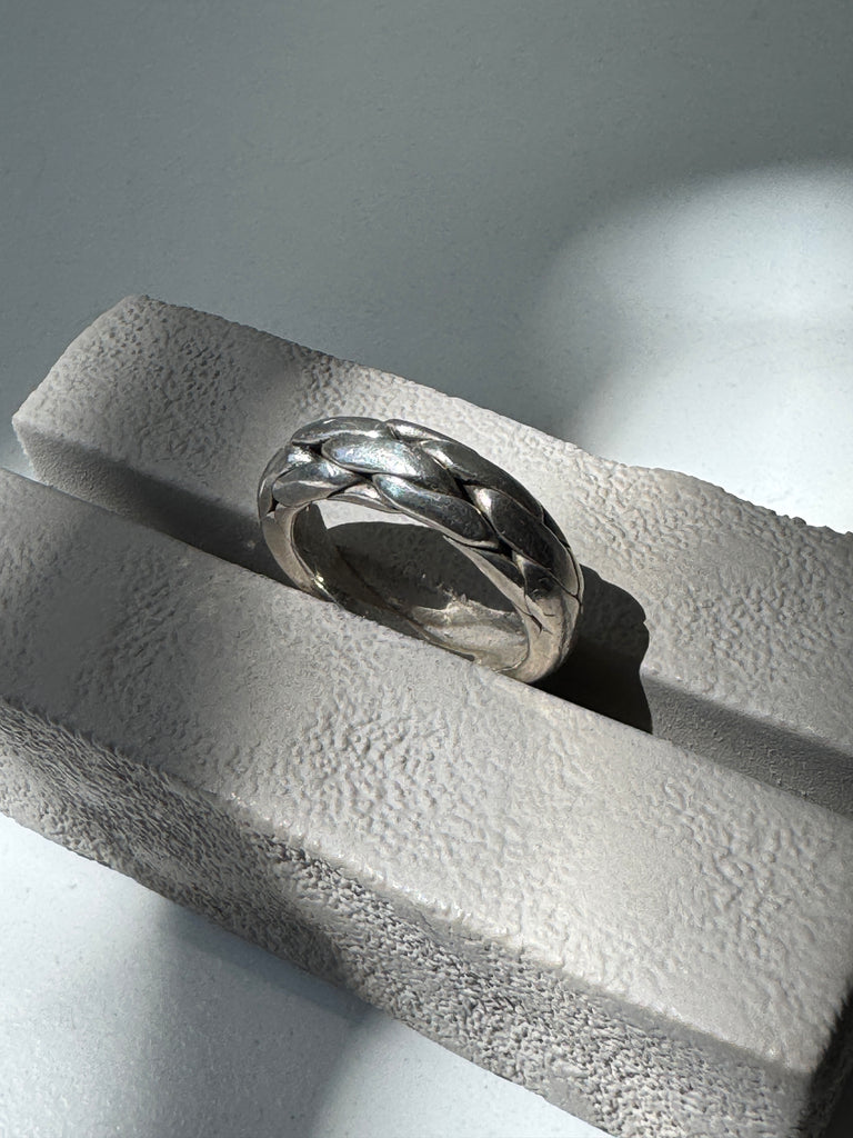 Sterling silver braided flat ring size “6.25”