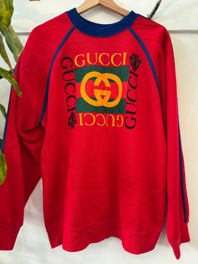 Faux on vintage raglan sweatshirt