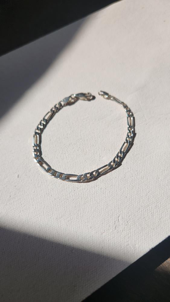 Sterling Silver classic figaro bracelet