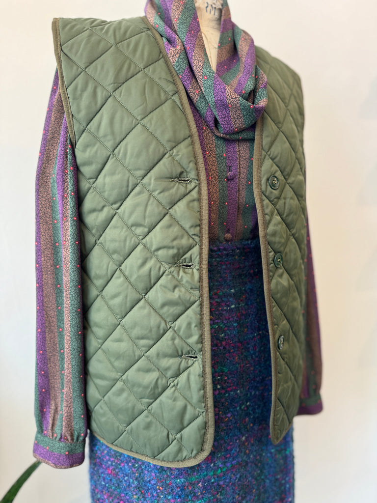 Vintage military quilted vest