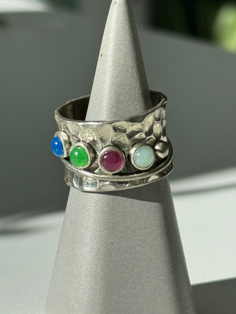 Multi Stone Art Ring size 9