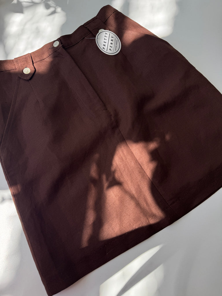 Giorgio Sant Angelo Brown linen skirt waist “27”