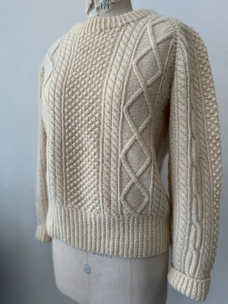 Vintage hand knit wool sweater