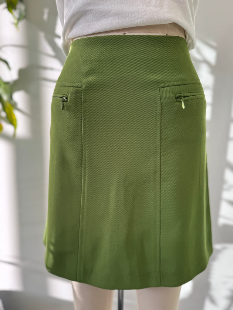 Vibrant green apple colored skirt