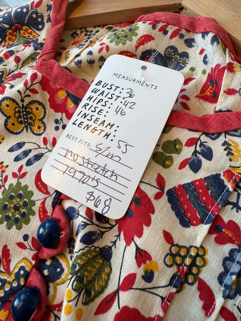 1970’s nature print dress