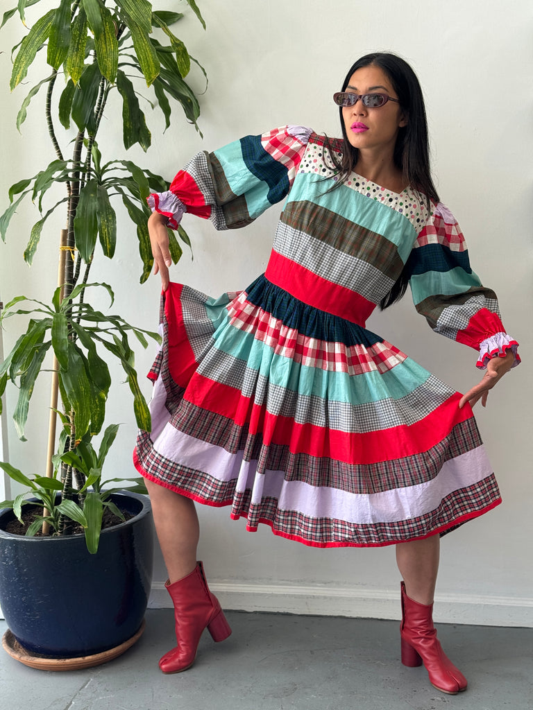 Vintage patchwork dress