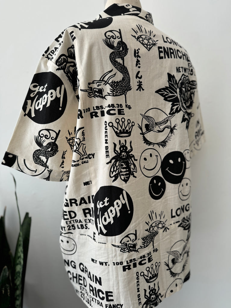 3 women co. Novelty button up