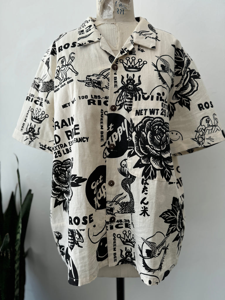 3 women co. Novelty button up