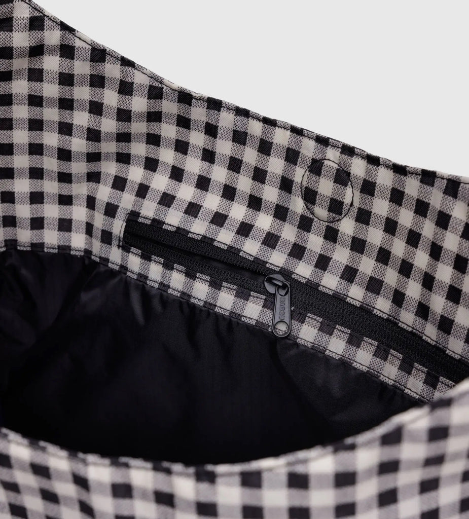 Baggu | nylon sling large | black and white gingham