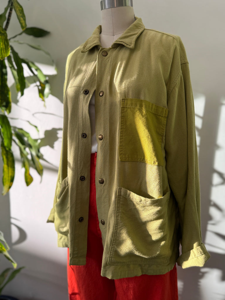 Handmade cotton Overdyed chore coat