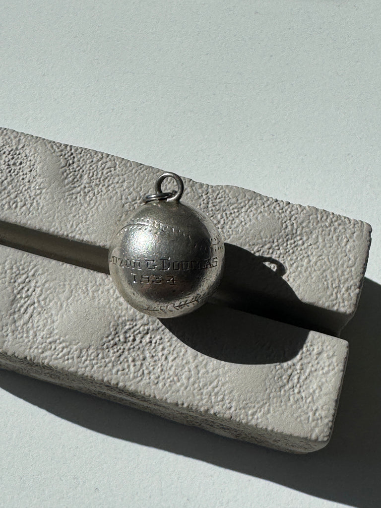 1934 Sterling silver baseball charm