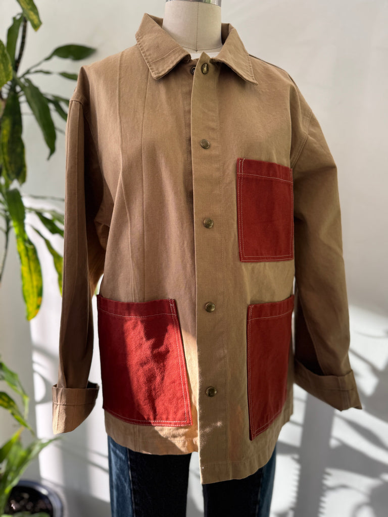 Handmade patchwork chore coat