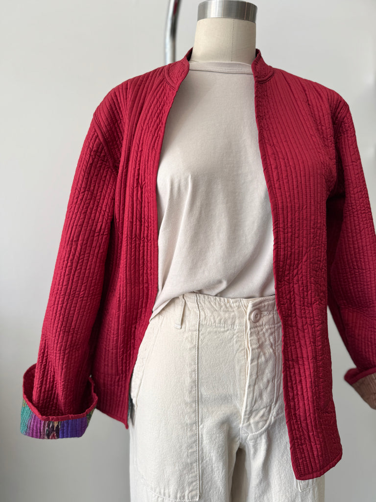 Handmade silk reversible outerwear