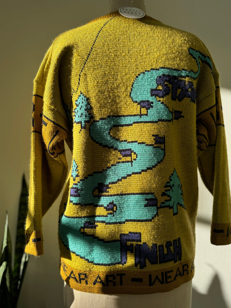 Vintage knit goofy sweater