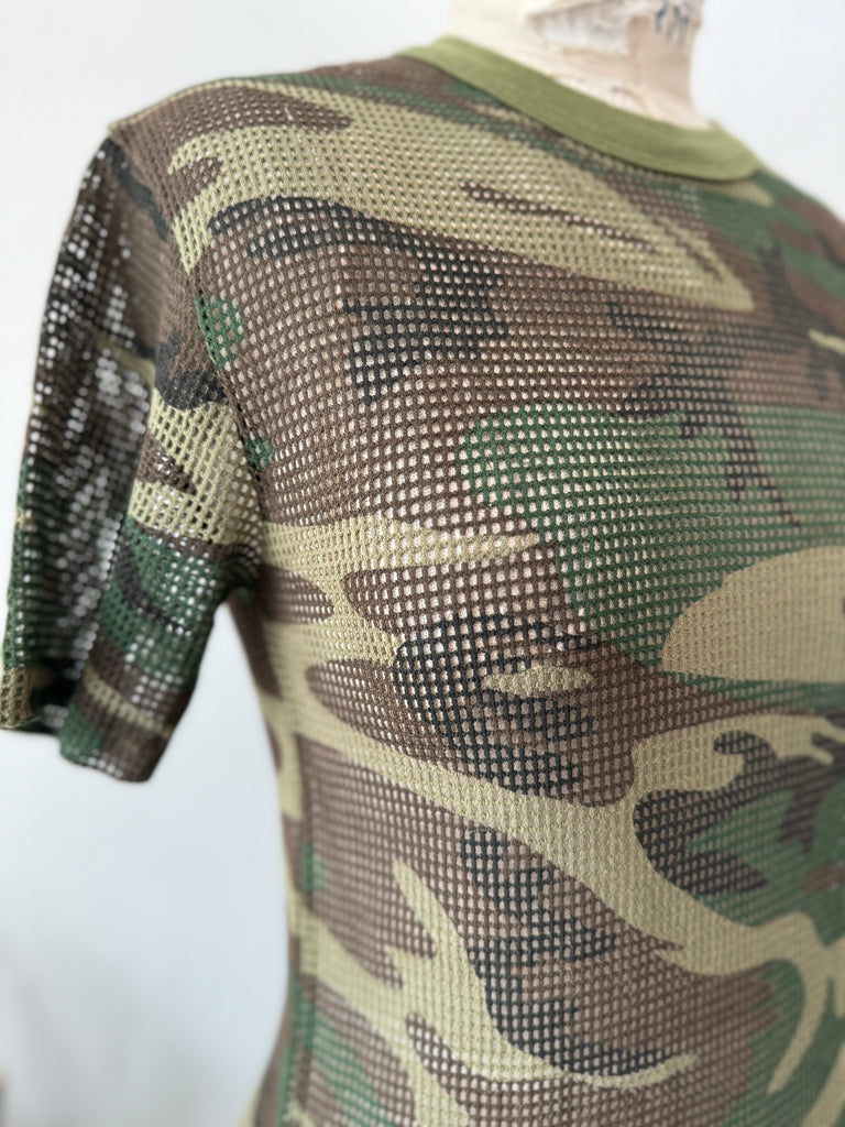 Vintage camo mesh shirt