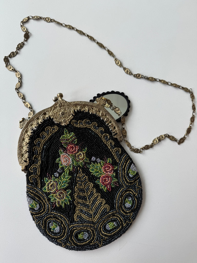 Antique hand beaded purse