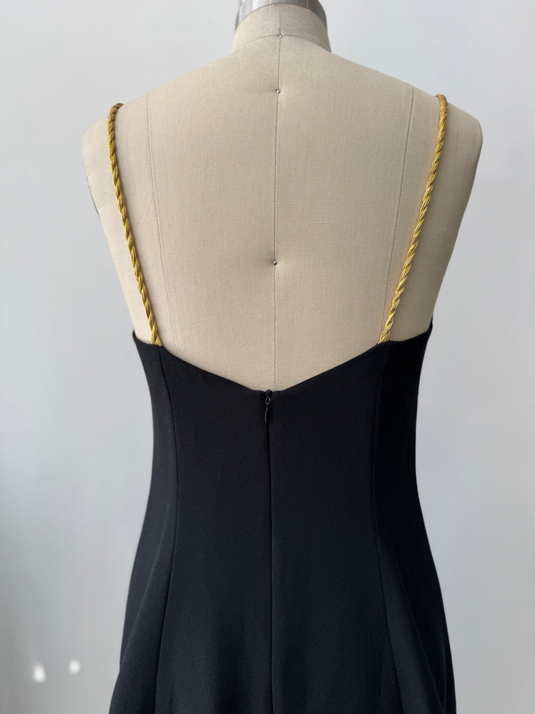 Vintage Dress with gold straps