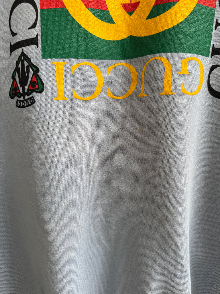 Faux vintage raglan sweatshirt