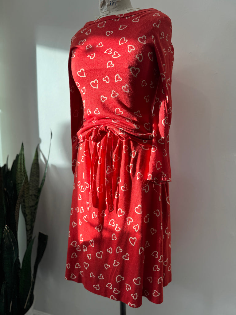 1970’s DVF heart print 2 pc set