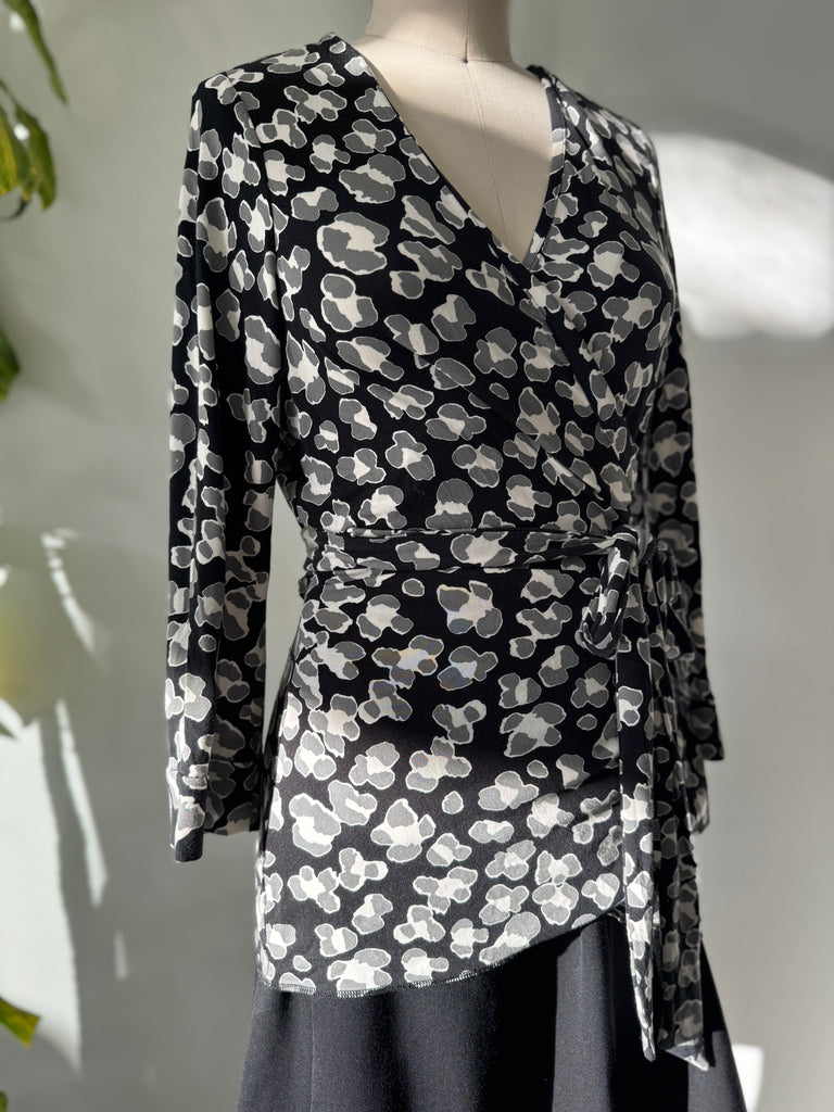 DVF silk wrap top