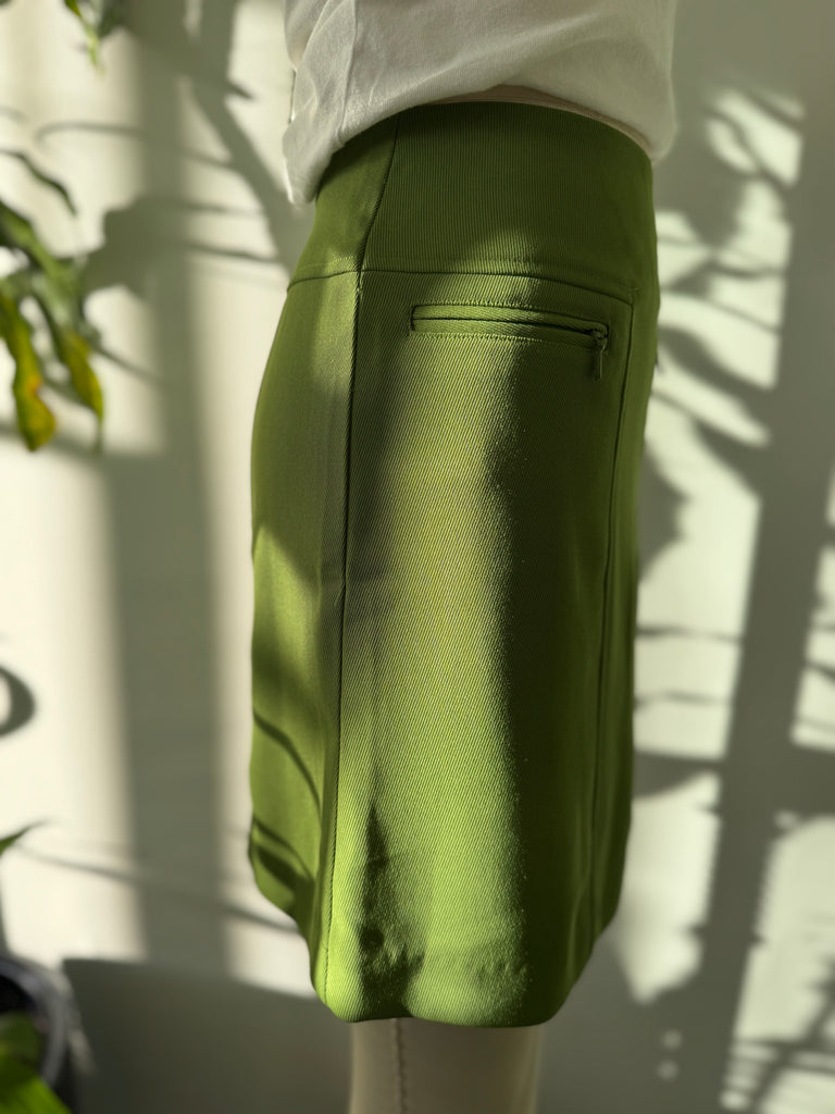 Vibrant green apple colored skirt
