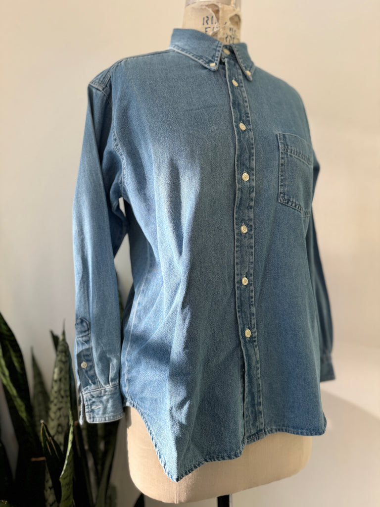 Vintage denim button up top