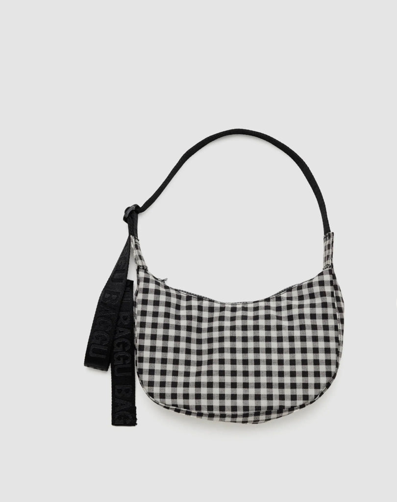 Baggu | small crescent bag | gingham